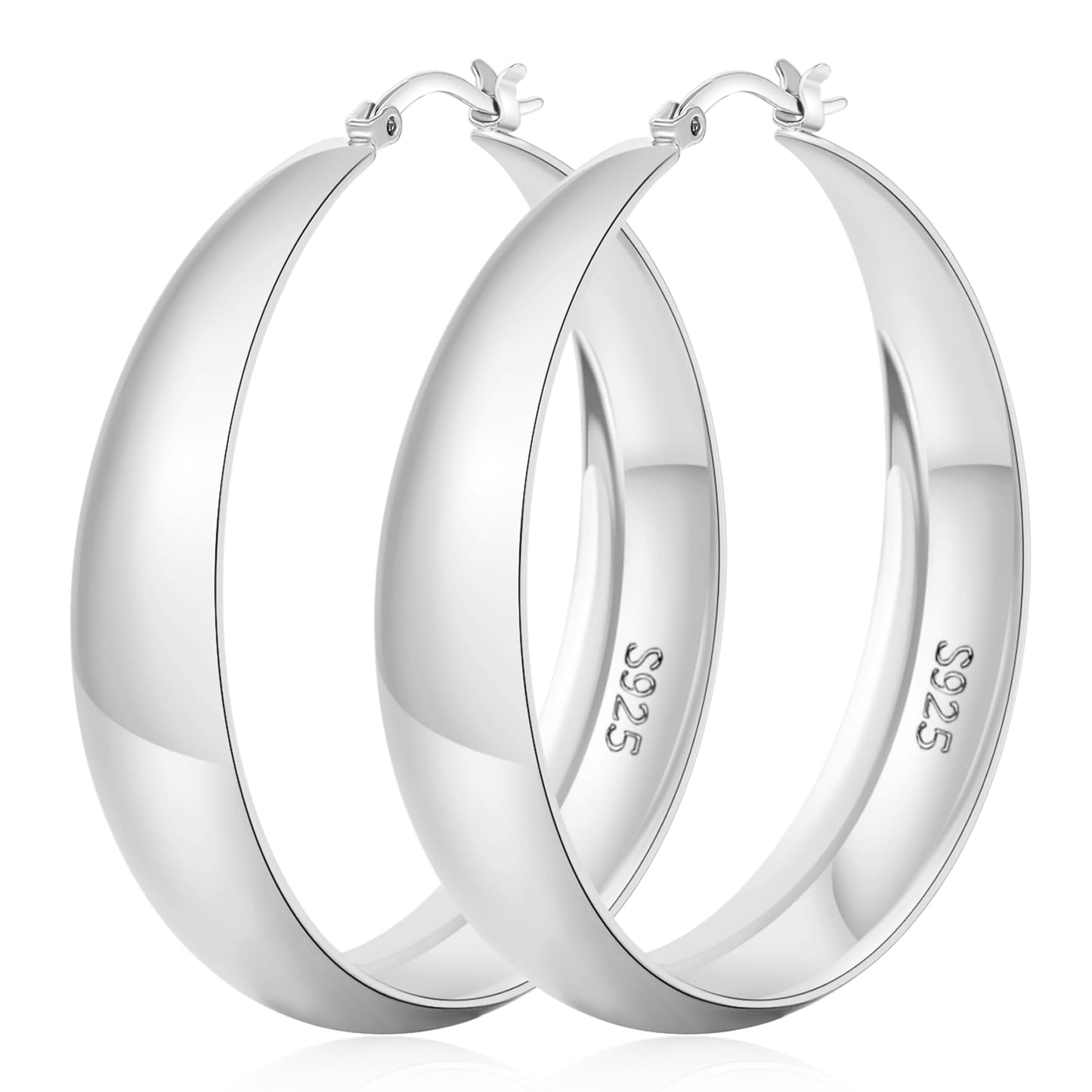 Gold-Tone Silver-Tone Hoop Earrings