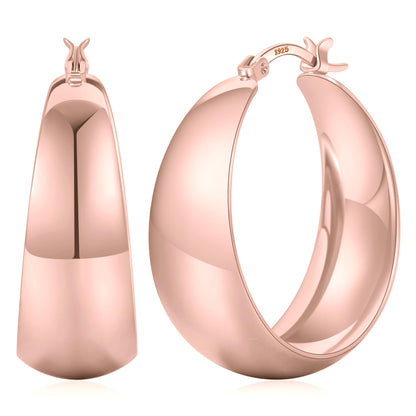 Gold-Tone Silver-Tone Hoop Earrings