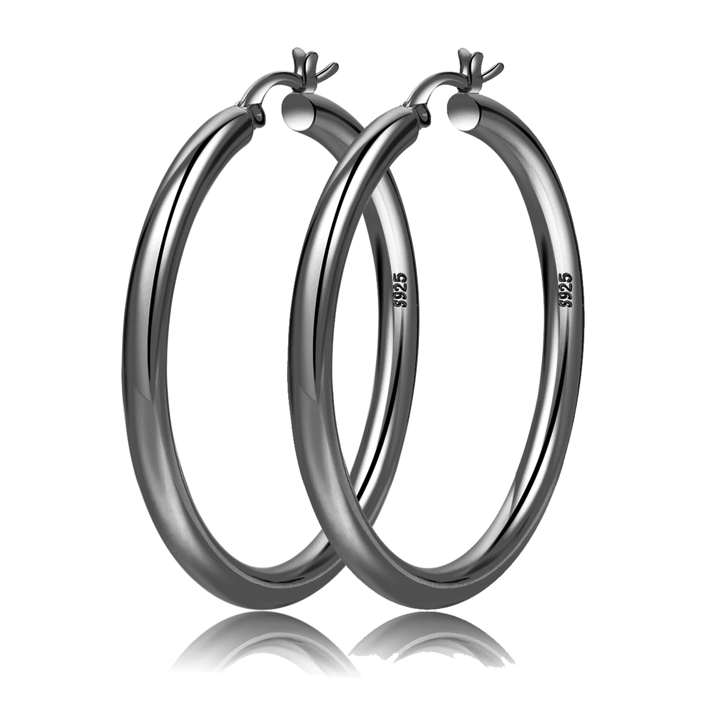 Gold-Tone Silver-Tone Chunky Hoop Earrings