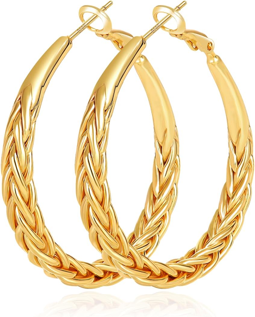 Silver-Tone Hoop Earrings