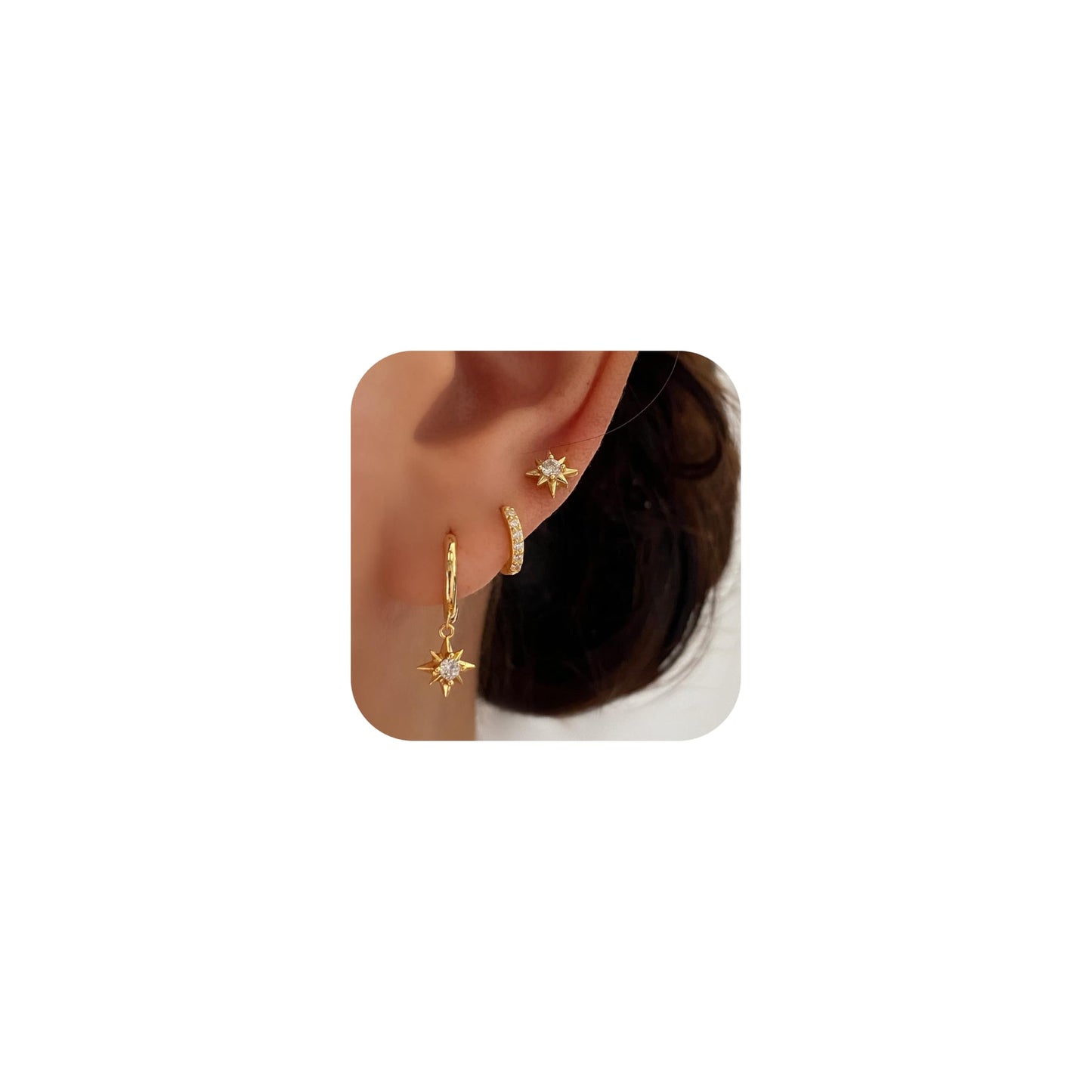 Gold-Tone Hoop Earrings