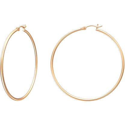 Gold Hoop Earrings for Women 14K Real Gold Plated Hoops with 925 Sterling Silver Post