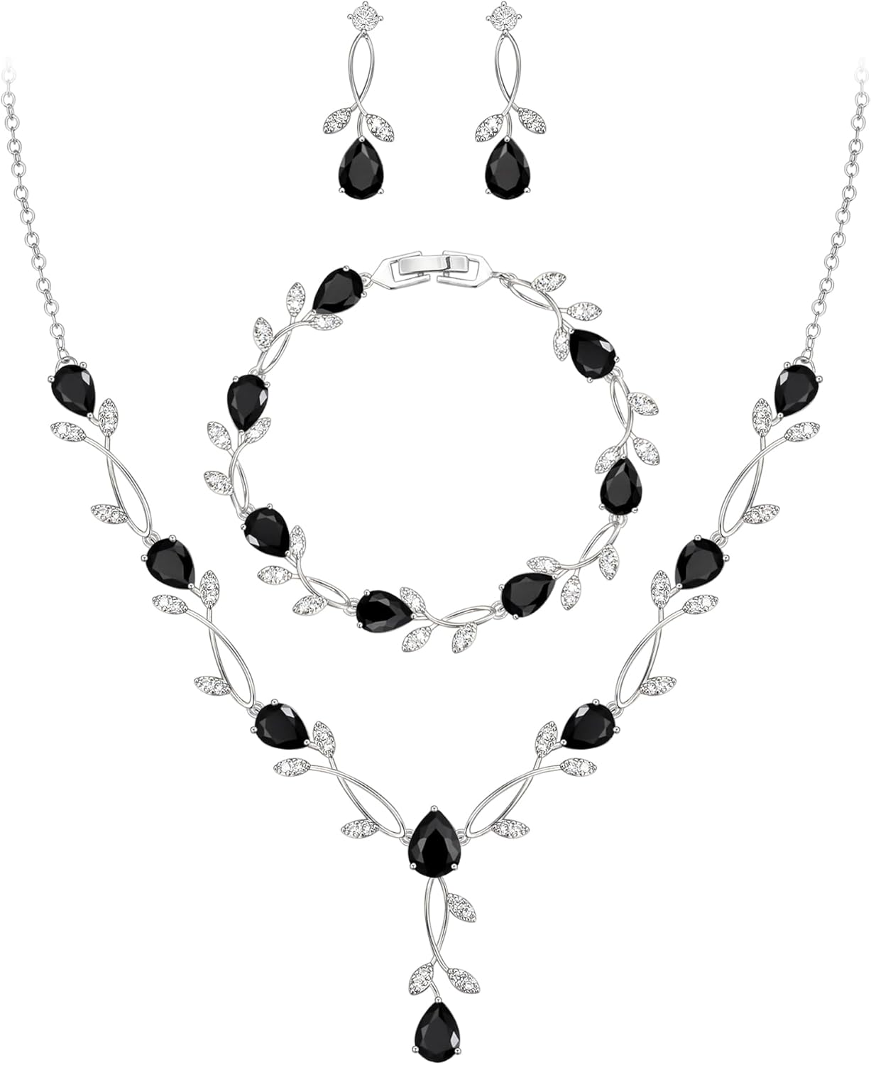 2-Piece White Pearl CZ Jewelry Set