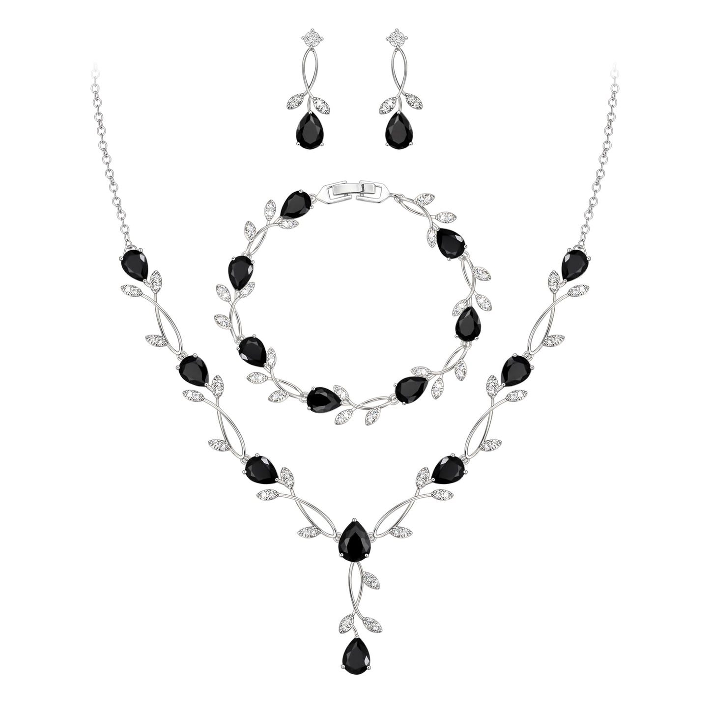 2-Piece White Pearl CZ Jewelry Set