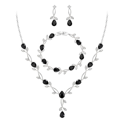 2-Piece White Pearl CZ Jewelry Set