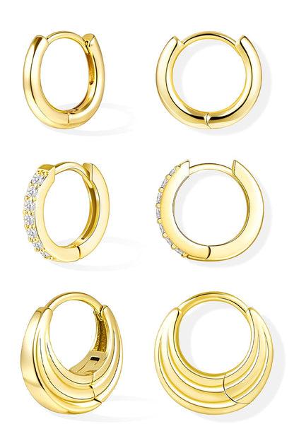 Gold-Tone Silver-Tone Hoop Earrings