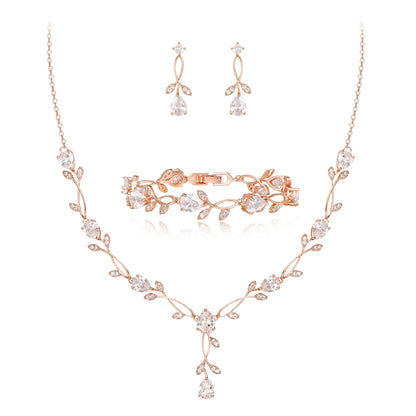 2-Piece White Pearl CZ Jewelry Set