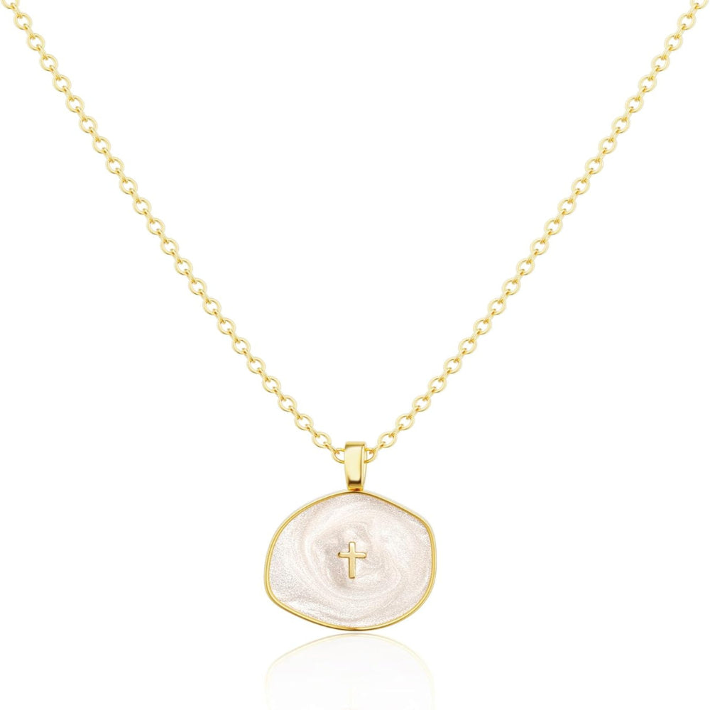 14K Gold Plated Cross Pendant Necklace