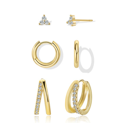 Gold-Tone Hoop Earrings