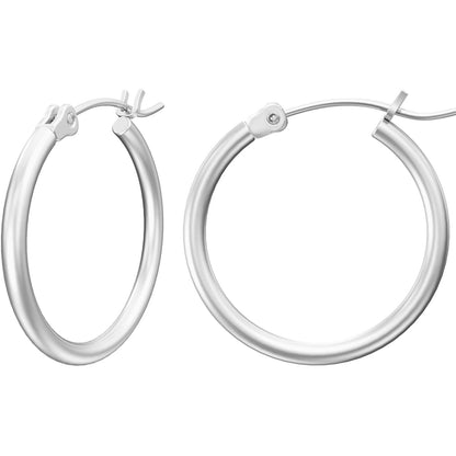 Gold Hoop Earrings for Women 14K Real Gold Plated Hoops with 925 Sterling Silver Post