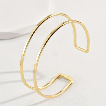 2-Piece Gold Stackable Arm Cuff Set
