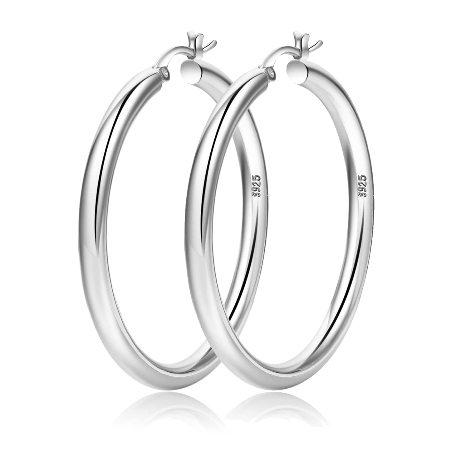 Gold-Tone Silver-Tone Chunky Hoop Earrings