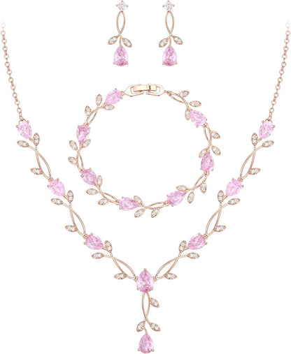 2-Piece White Pearl CZ Jewelry Set
