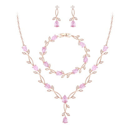 2-Piece White Pearl CZ Jewelry Set