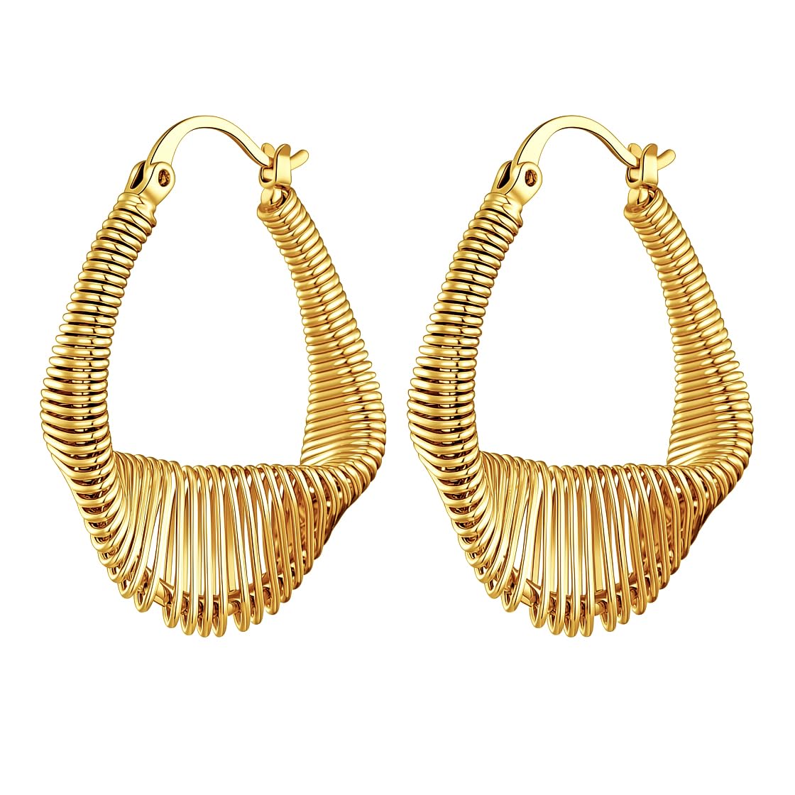 Silver-Tone Chunky Hoop Earrings