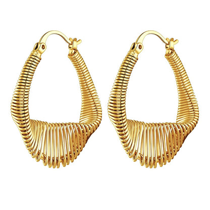 Silver-Tone Chunky Hoop Earrings