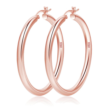 Gold-Tone Silver-Tone Chunky Hoop Earrings