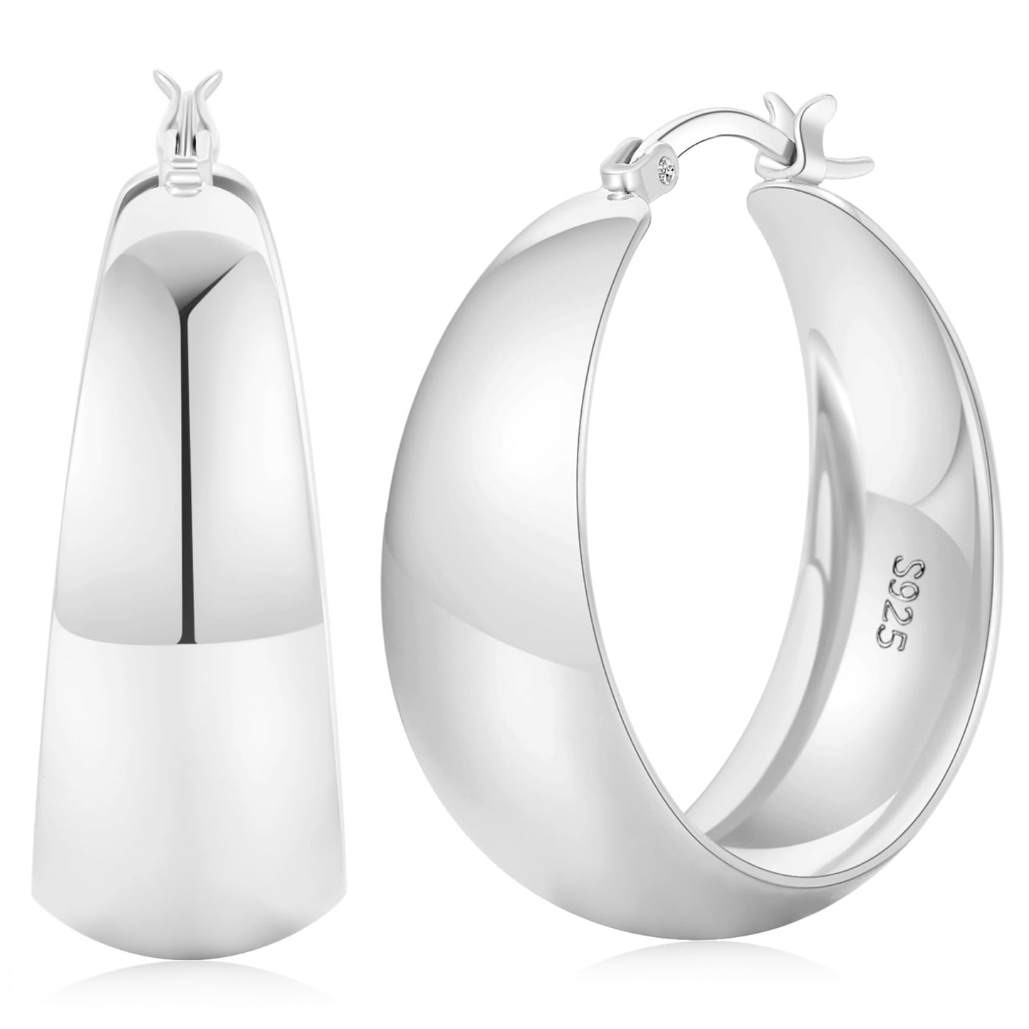 Gold-Tone Silver-Tone Hoop Earrings