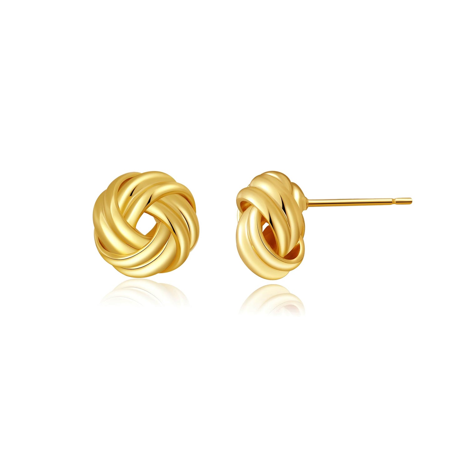 Trendy Gold Plated Knot Earrings for Women Chunky Statement Drop Dangle Earrings Lightweight Hypoallergenic Fashion Accessories Gold Jewelry Gifts for Womens
