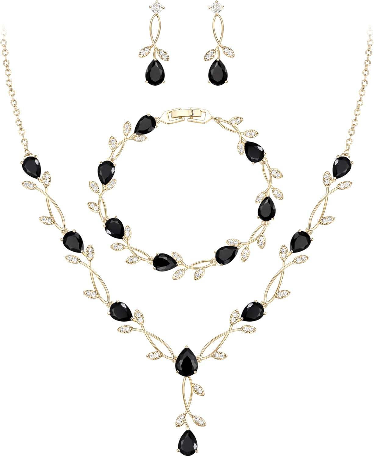 2-Piece White Pearl CZ Jewelry Set