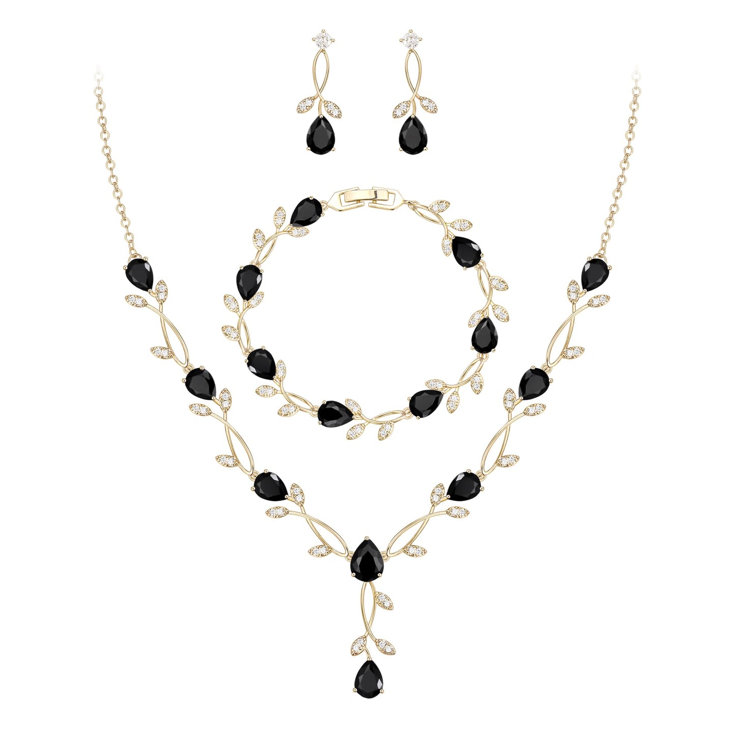 2-Piece White Pearl CZ Jewelry Set