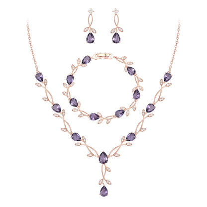 2-Piece White Pearl CZ Jewelry Set
