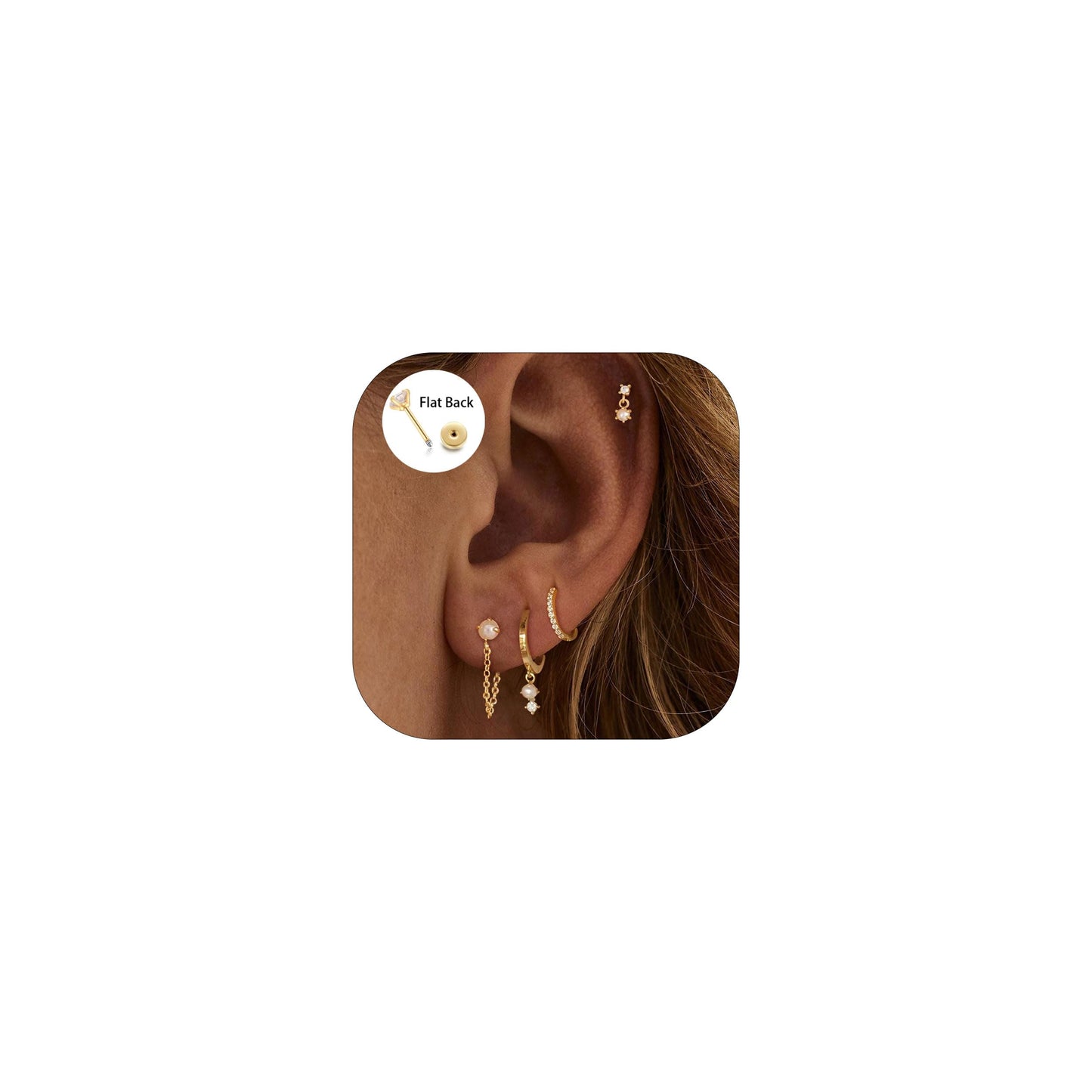 Gold-Tone Hoop Earrings