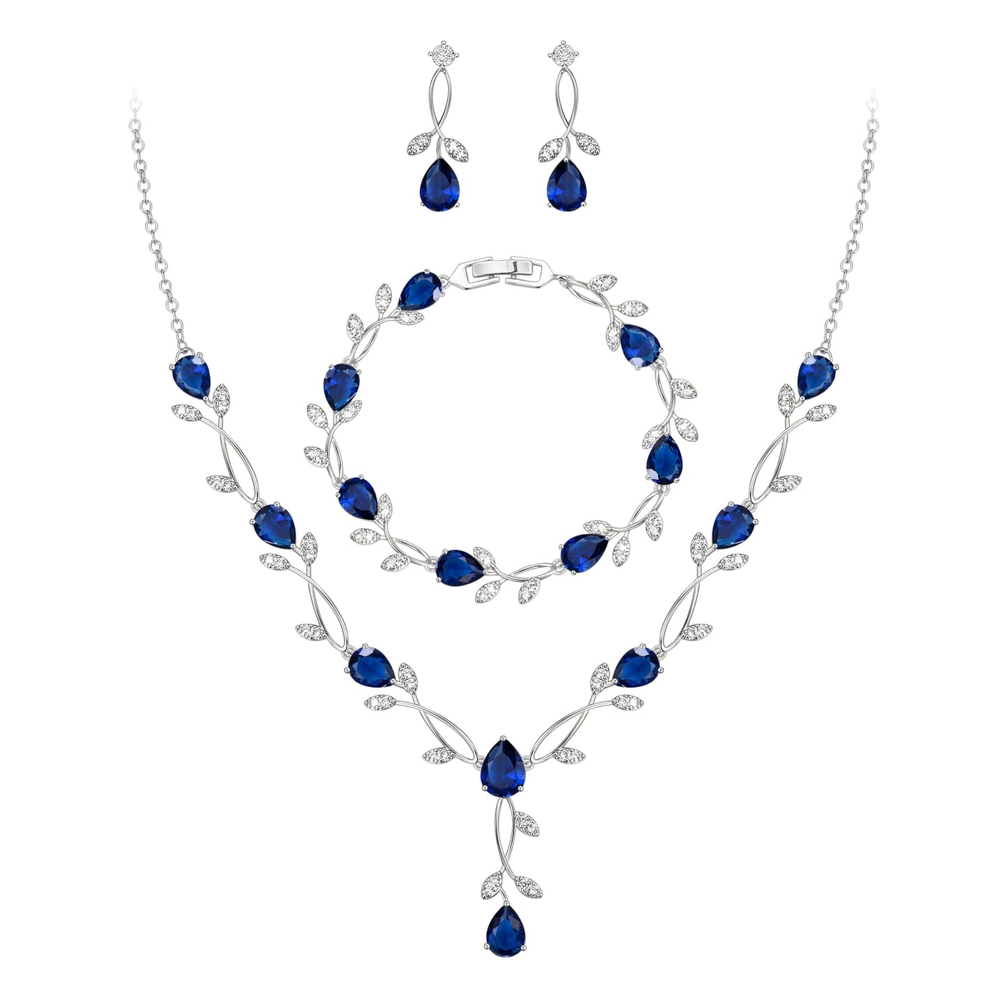 2-Piece White Pearl CZ Jewelry Set