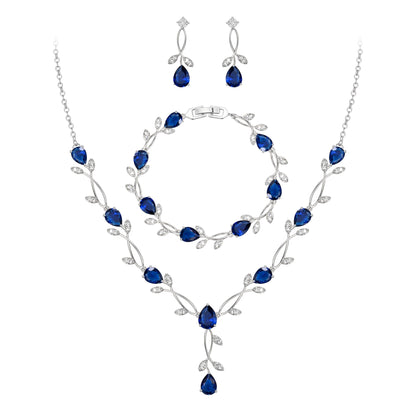 2-Piece White Pearl CZ Jewelry Set