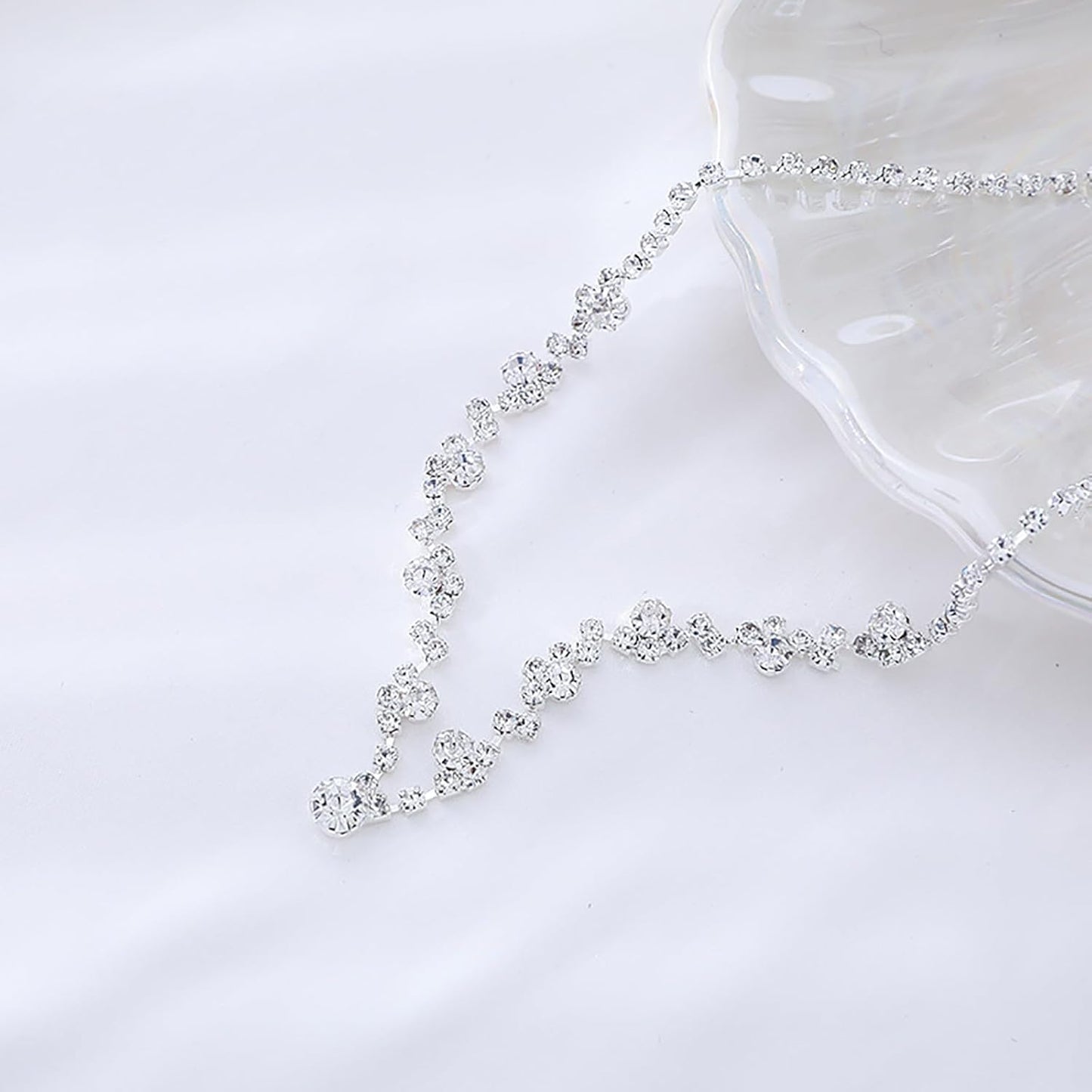 3-Piece Silver Crystal Jewelry Set