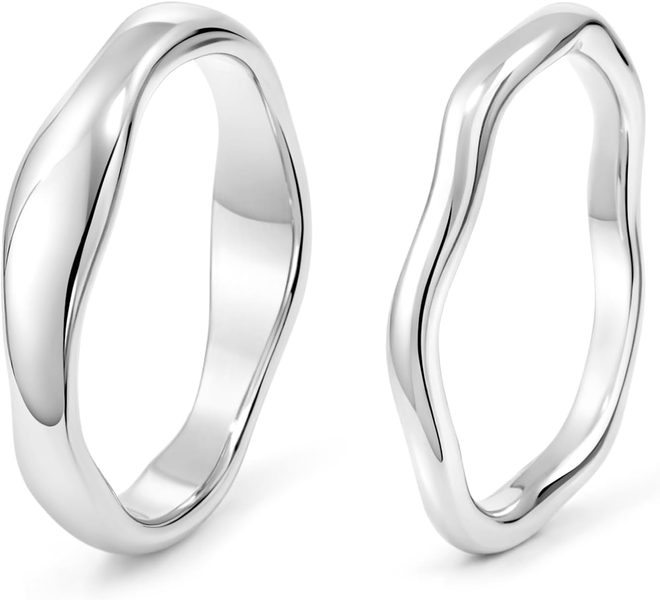 Gold-Tone Stackable Chunky Ring Set