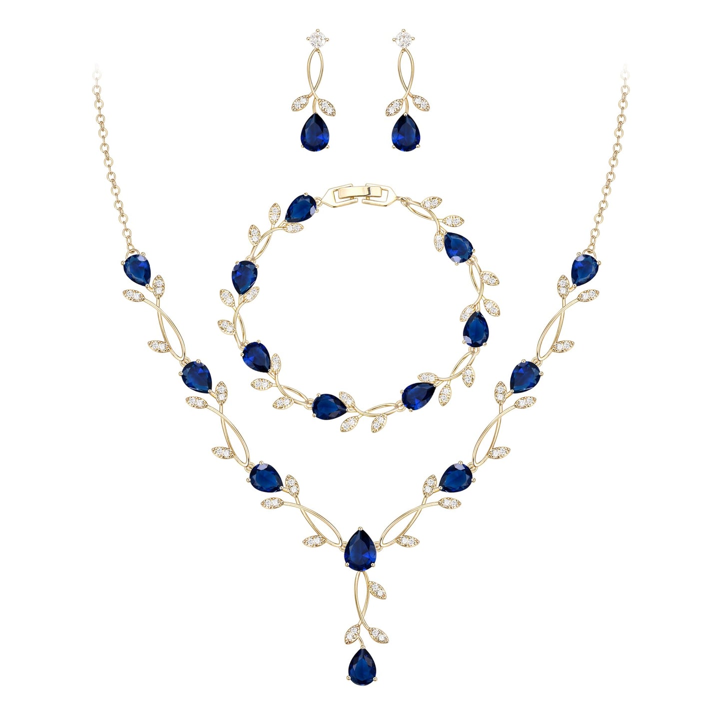 2-Piece White Pearl CZ Jewelry Set