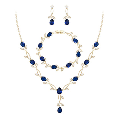 2-Piece White Pearl CZ Jewelry Set