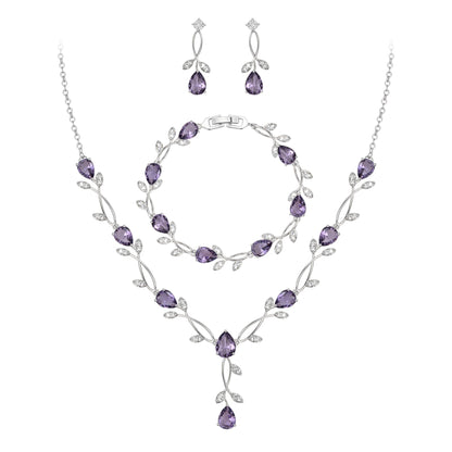 2-Piece White Pearl CZ Jewelry Set