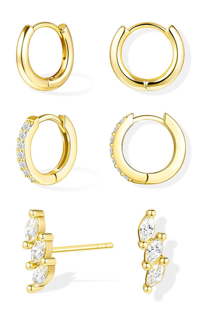 Gold-Tone Silver-Tone Hoop Earrings