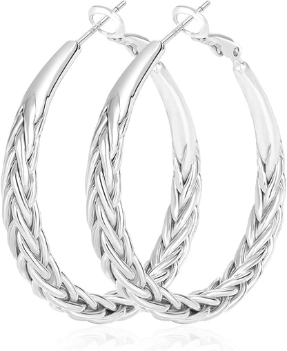 Silver-Tone Hoop Earrings