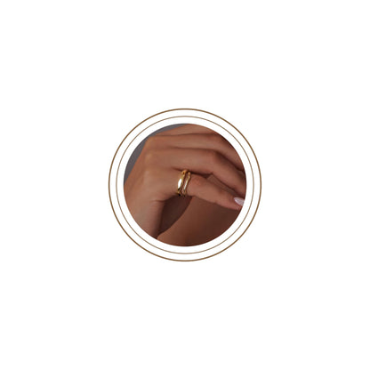 Gold-Tone Stackable Chunky Ring Set