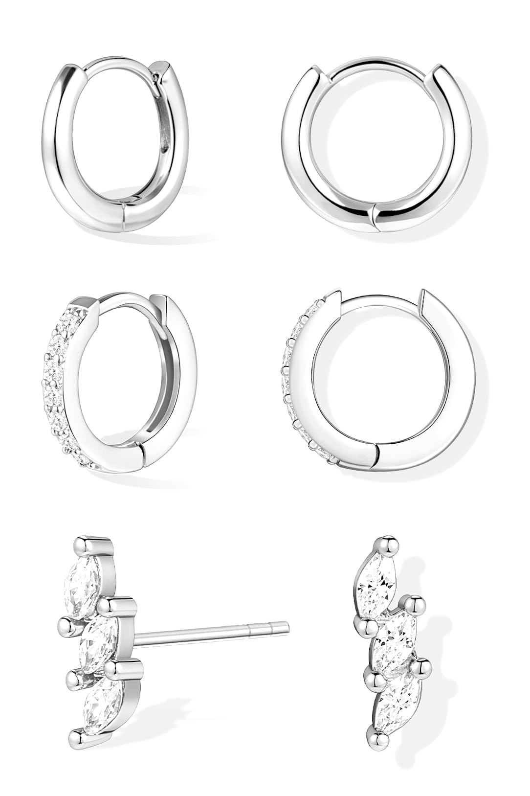 Gold-Tone Silver-Tone Hoop Earrings