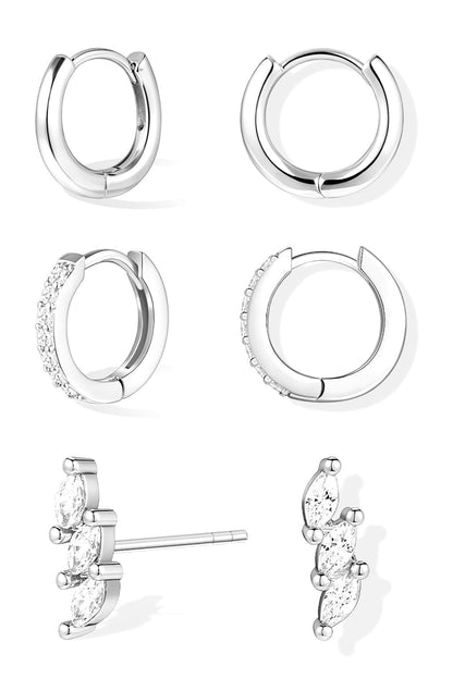 Gold-Tone Silver-Tone Hoop Earrings
