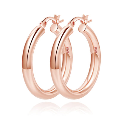 Gold-Tone Silver-Tone Chunky Hoop Earrings