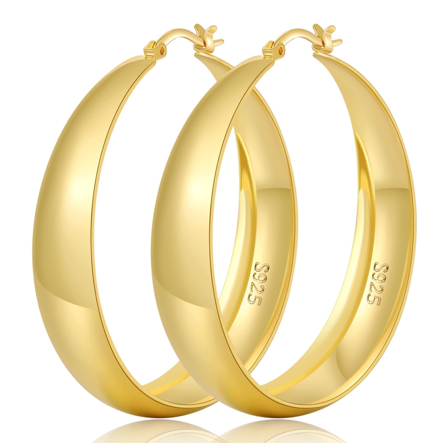 Gold-Tone Silver-Tone Hoop Earrings