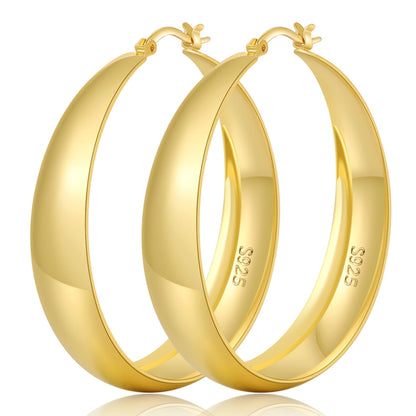 Gold-Tone Silver-Tone Hoop Earrings