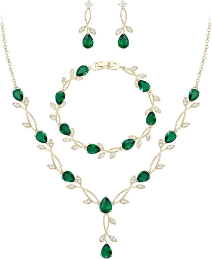 2-Piece White Pearl CZ Jewelry Set