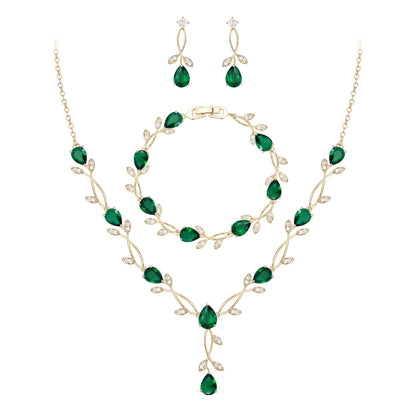2-Piece White Pearl CZ Jewelry Set