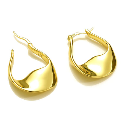 Silver-Tone Chunky Hoop Earrings