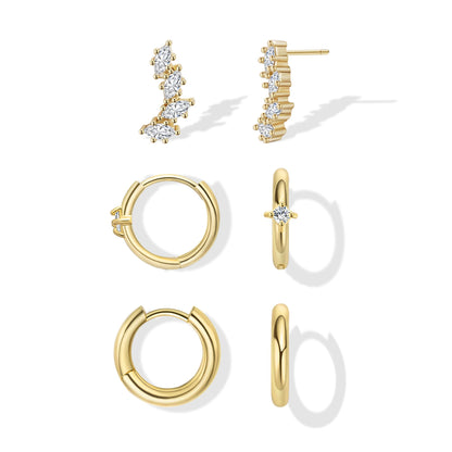 Gold-Tone Hoop Earrings