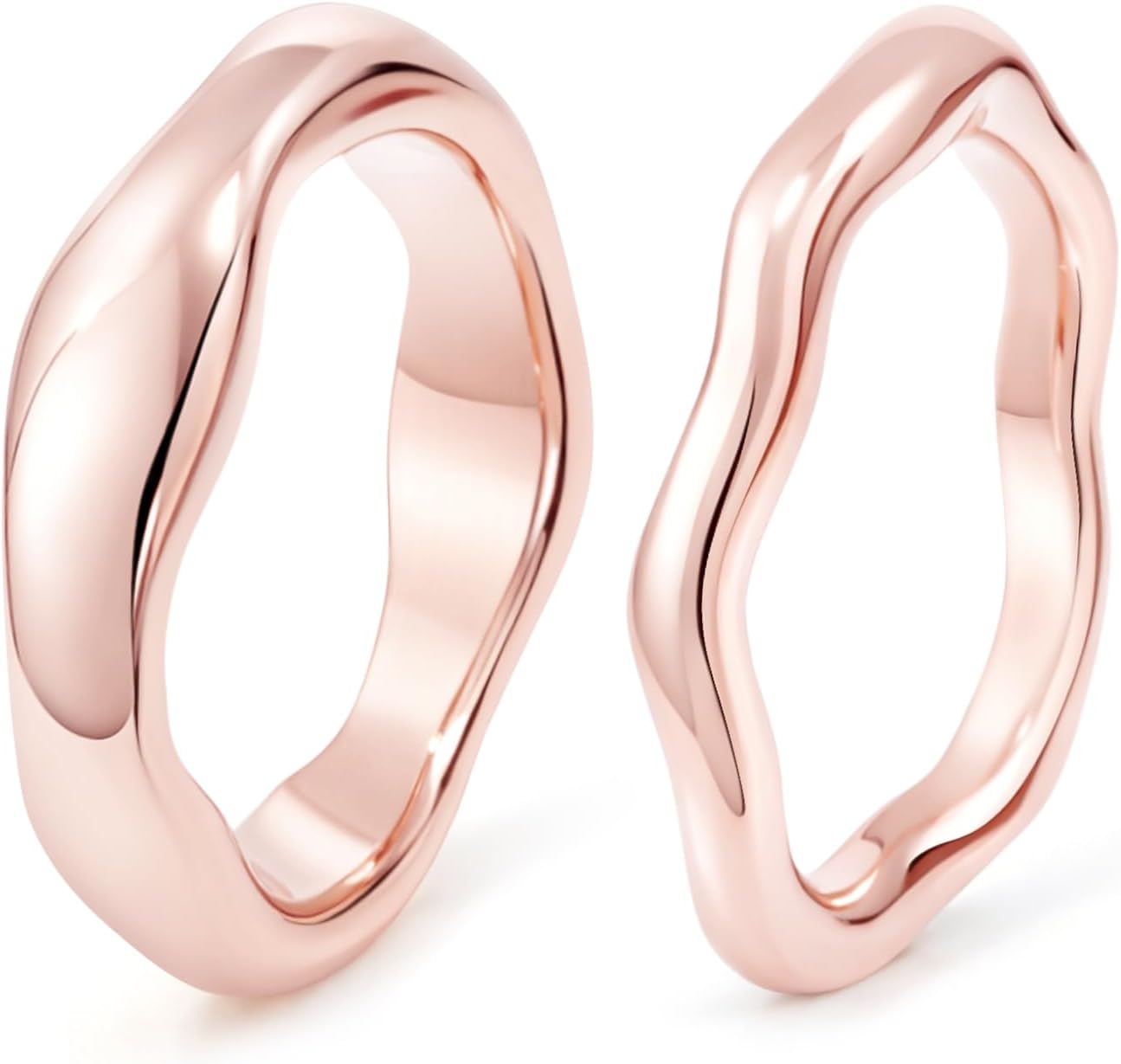 Gold-Tone Stackable Chunky Ring Set