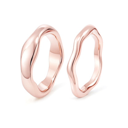 Gold-Tone Stackable Chunky Ring Set