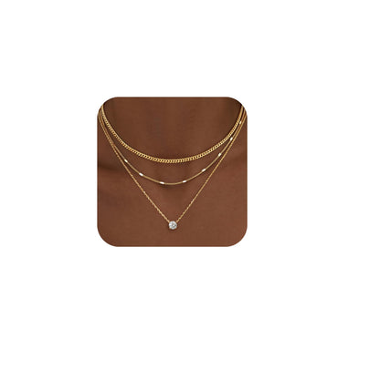 14K Gold Layered Necklace Set