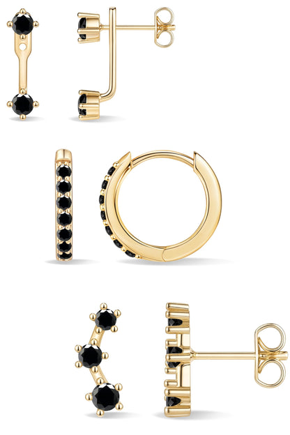 Gold-Tone Silver-Tone Hoop Earrings